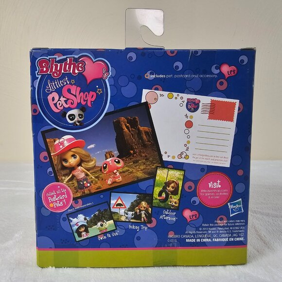 Hasbro Littlest Pet Shop #1849 Snake Blythe Pink Red Spots Stripes LPS NEW 2010 - Picture 6 of 8